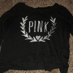 PINK black and grey pull over